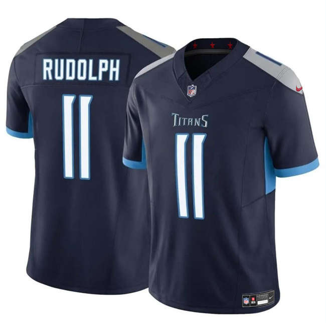 Men's Tennessee Titans #11 Mason Rudolph Navy 2024 F.U.S.E. Vapor Limited Football Stitched Jersey
